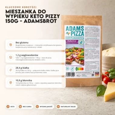 Mieszanka do wypieku keto pizzy 150g - AdamsBrot