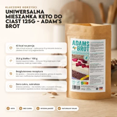 Uniwersalna mieszanka keto do ciast 125g - Adam's Brot