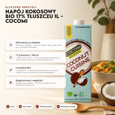 Napój Kokosowy BIO 17% Tłuszczu 1l - COCOMI