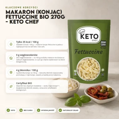 Makaron (Konjac) Fettuccine BIO 270g - Keto Chef
