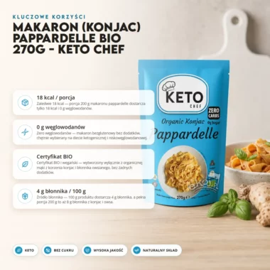 Makaron (Konjac) Pappardelle BIO 270g - Keto Chef