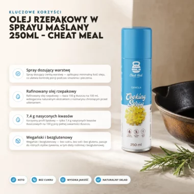 Olej Rzepakowy w Sprayu Maślany 250ml - Cheat Meal