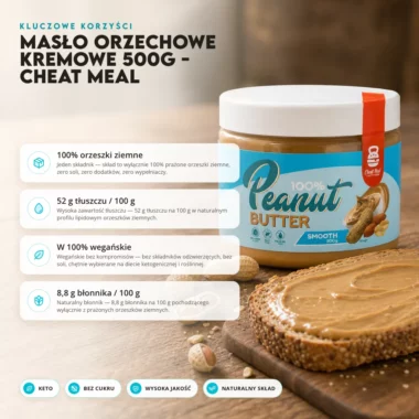 Masło Orzechowe Kremowe 500g - Cheat Meal