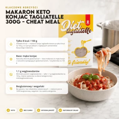 Makaron Keto Konjac Tagliatelle 300g - Cheat Meal