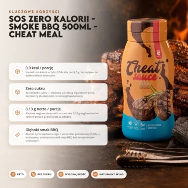 Sos Zero Kalorii - Smoke BBQ 500ml - Cheat Meal
