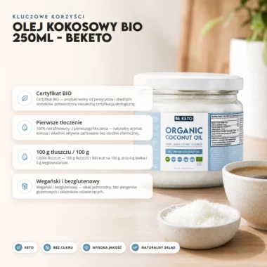 Olej Kokosowy BIO 250ml - Beketo