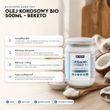 Olej Kokosowy BIO 500ml - Beketo