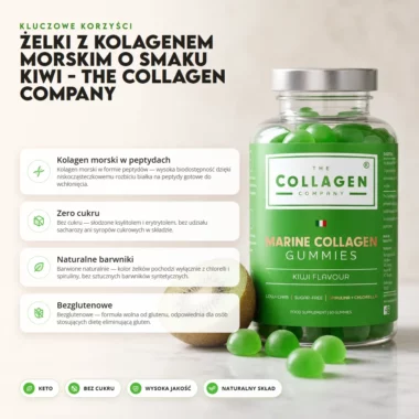 Żelki z Kolagenem Morskim o Smaku Kiwi - The Collagen Company