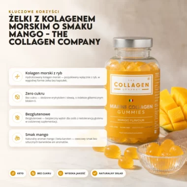 Żelki z Kolagenem Morskim o Smaku Mango - The Collagen Company
