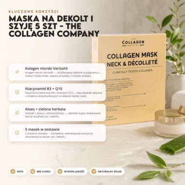 Maska na Dekolt i Szyję 5 szt - The Collagen Company