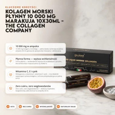 Kolagen Morski Płynny 10 000 mg Marakuja 10x30ml - The Collagen Company