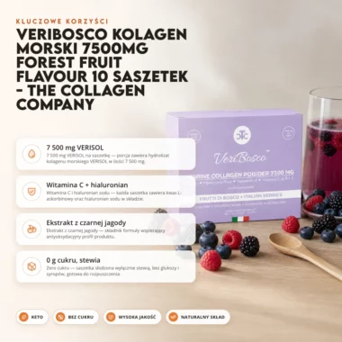 VeriBosco Kolagen Morski 7500mg Forest Fruit Flavour 10 saszetek - The Collagen Company