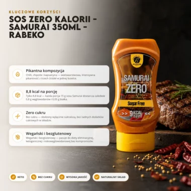 Sos Zero Kalorii - CHILI MAYO Samurai 350ml - Rabeko