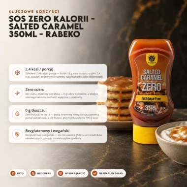 Sos Zero Kalorii - Salted Caramel 350ml - Rabeko