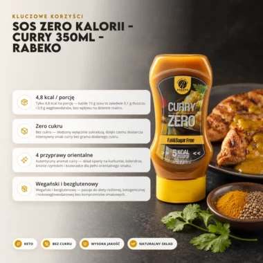 Sos Zero Kalorii - Curry 350ml - Rabeko