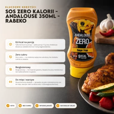Sos Zero Kalorii - Andalouse 350ml - Rabeko