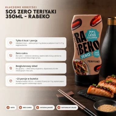 Sos Zero Teriyaki 350ml - Rabeko