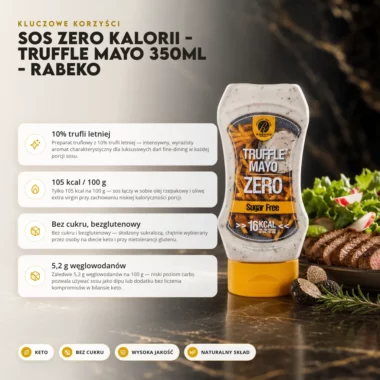 Sos Zero Kalorii - Truffle Mayo 350ml - Rabeko
