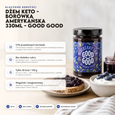 Dżem Keto - Borówka Amerykańska 330ml - Good Good