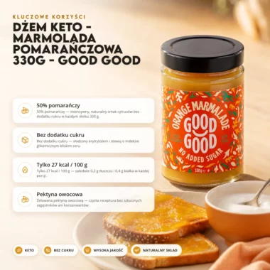 Dżem Keto - Marmolada Pomarańczowa 330g - Good Good