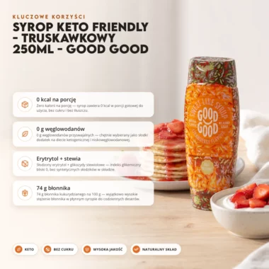 Syrop Keto Friendly - Truskawkowy 250ml - Good Good