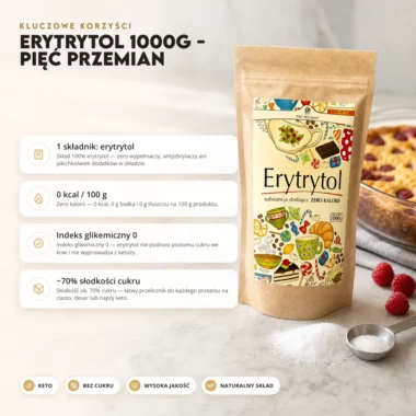 Erytrytol 1000g - Pięć Przemian