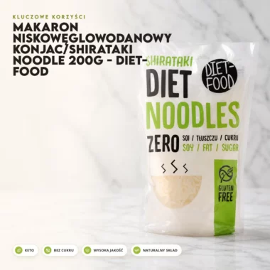 Makaron Niskowęglowodanowy Konjac/Shirataki Noodle 200g - Diet-Food