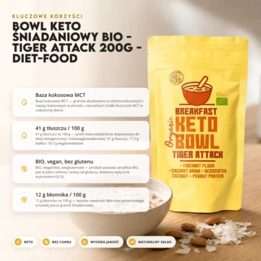 Bowl Keto Śniadaniowy BIO - Tiger Attack 200g - Diet-Food
