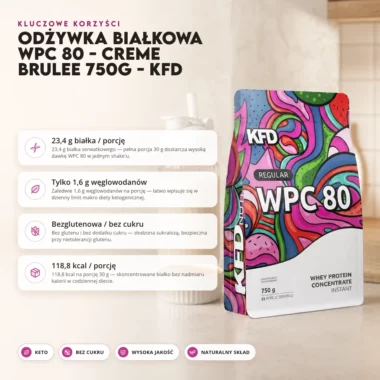 Odżywka Białkowa WPC 80 - Creme Brulee 750g - KFD