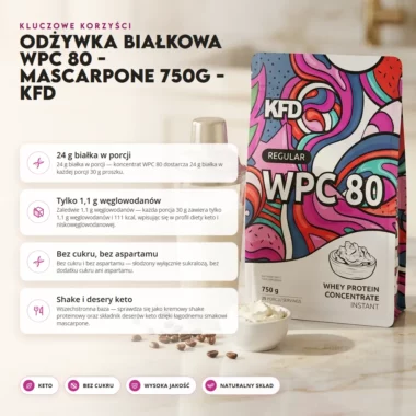 Odżywka Białkowa WPC 80 - Mascarpone 750g - KFD