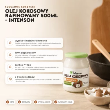 Olej Kokosowy Rafinowany 500ml - Intenson