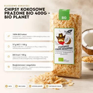 Chipsy Kokosowe Prażone BIO 400g - BIO PLANET