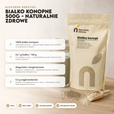 Białko Konopne 500g - Naturalnie Zdrowe