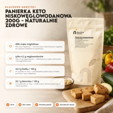 Panierka Keto Niskowęglowodanowa 200g - Naturalnie Zdrowe