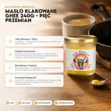 Masło klarowane GHEE 240g - Pięć Przemian