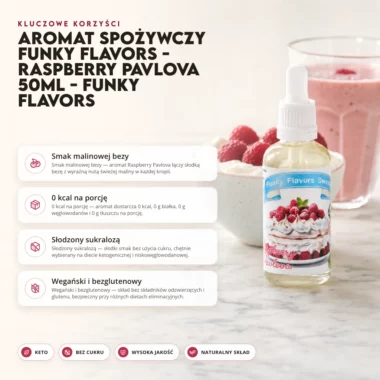 Aromat Spożywczy Funky Flavors - Raspberry Pavlova 50ml - Funky Flavors