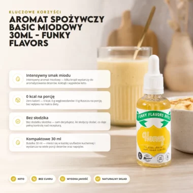Aromat Spożywczy Basic Miodowy 30ml - Funky Flavors