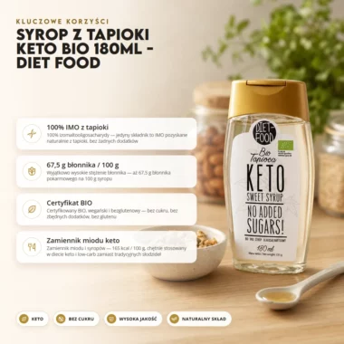 Syrop z Tapioki Keto BIO 180ml - Diet Food