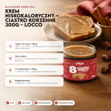 Krem Niskokaloryczny 8 Calories - Ciastko Korzenne Speculoos 300g - Locco