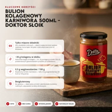Bulion Kolagenowy Karniwora 500ml - Doktor Słoik