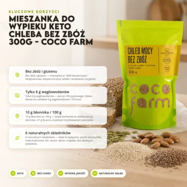 Mieszanka do wypieku keto chleba bez zbóż 300g - Coco Farm