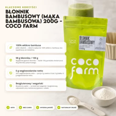 Błonnik Bambusowy (Mąka Bambusowa) 200g - Coco Farm