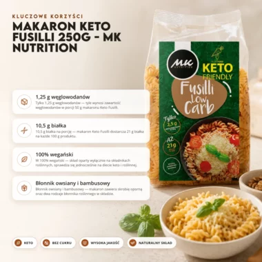 Makaron Keto Fusilli 250g - MK Nutrition