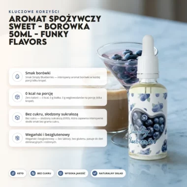 Aromat Spożywczy Sweet - Borówka 50ml - Funky Flavors