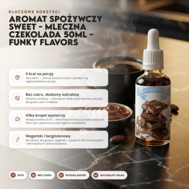 Aromat Spożywczy Sweet - Mleczna Czekolada 50ml - Funky Flavors