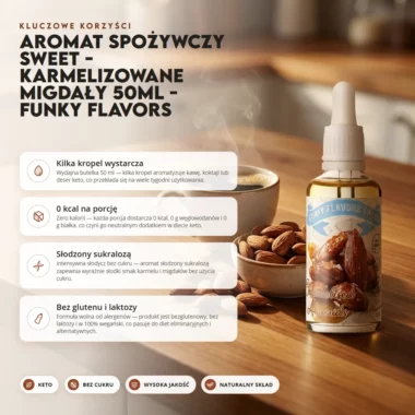 Aromat Spożywczy Sweet - Karmelizowane Migdały 50ml - Funky Flavors