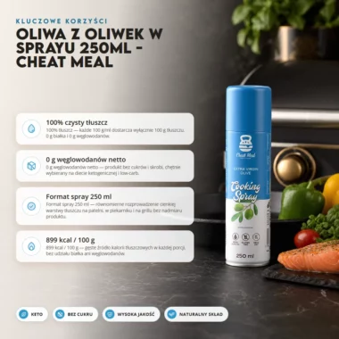 Oliwa z Oliwek w Sprayu 250ml - Cheat Meal