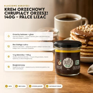 Krem Orzechowy Chrupiący ORZESZ! 140g - Palce Lizać
