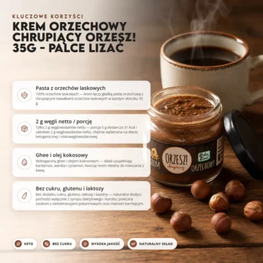 Krem Orzechowy Chrupiący ORZESZ! 35g - Palce Lizać