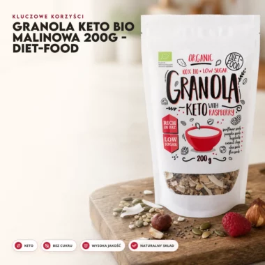 Granola Keto BIO Malinowa 200g - Diet-Food